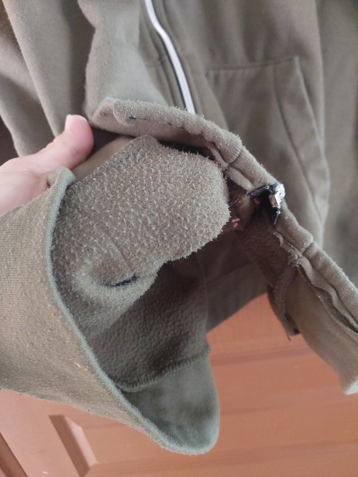 Kadın Kapüşonlu Fermuarlı Rahat Sweatshirt m&xl - Görsel 4