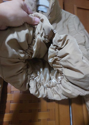 Bej Fermuarlı Kadın Mont, Yüksek Yakalı, Günlük takas yok emanet - Görsel 6