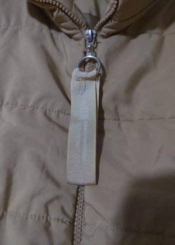 Bej Fermuarlı Kadın Mont, Yüksek Yakalı, Günlük takas yok emanet - Görsel 4