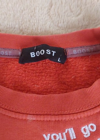 Kırmızı Oversize Kadın Sweatshirt geniş kalib - Görsel 3