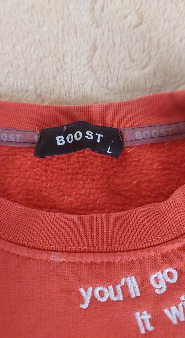 Kırmızı Oversize Kadın Sweatshirt geniş kalib - Görsel 3