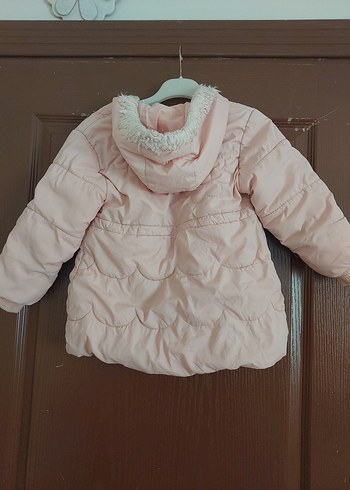 Düğmeli Bej Kız Çocuk Mont - Görsel 3