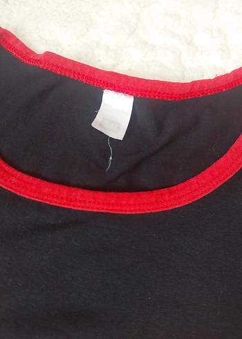 Kız Çocuk Kırmızı Rebel Baskılı Uzun Kollu Tişört - Görsel 2