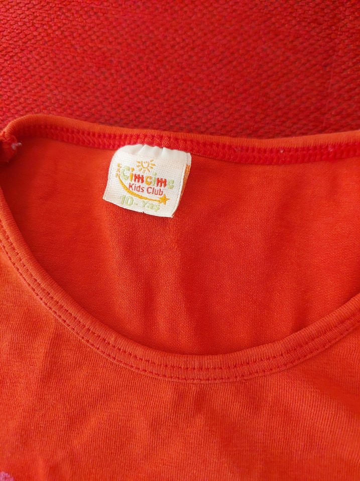 Kız Çocuk Renkli Baskılı Uzun Kollu Tişört - Görsel 2