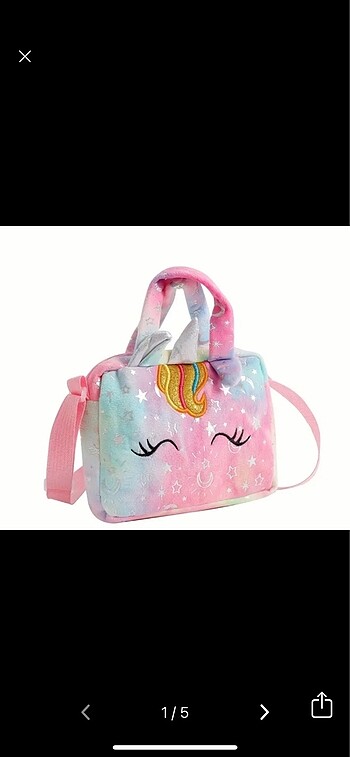 Unicorn peluş çanta