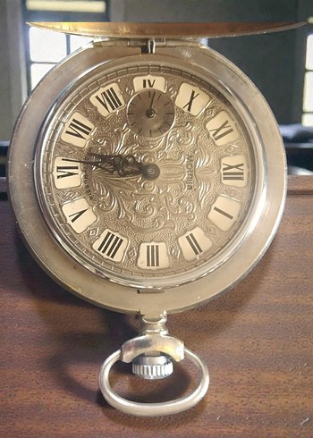 Altın Renkli Vintage Cep Saati - Görsel 2