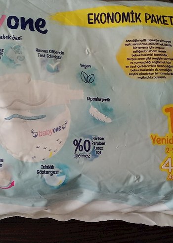 BabyOne Yenidoğan Bebek Bezi No:1 40 Adet - Görsel 2