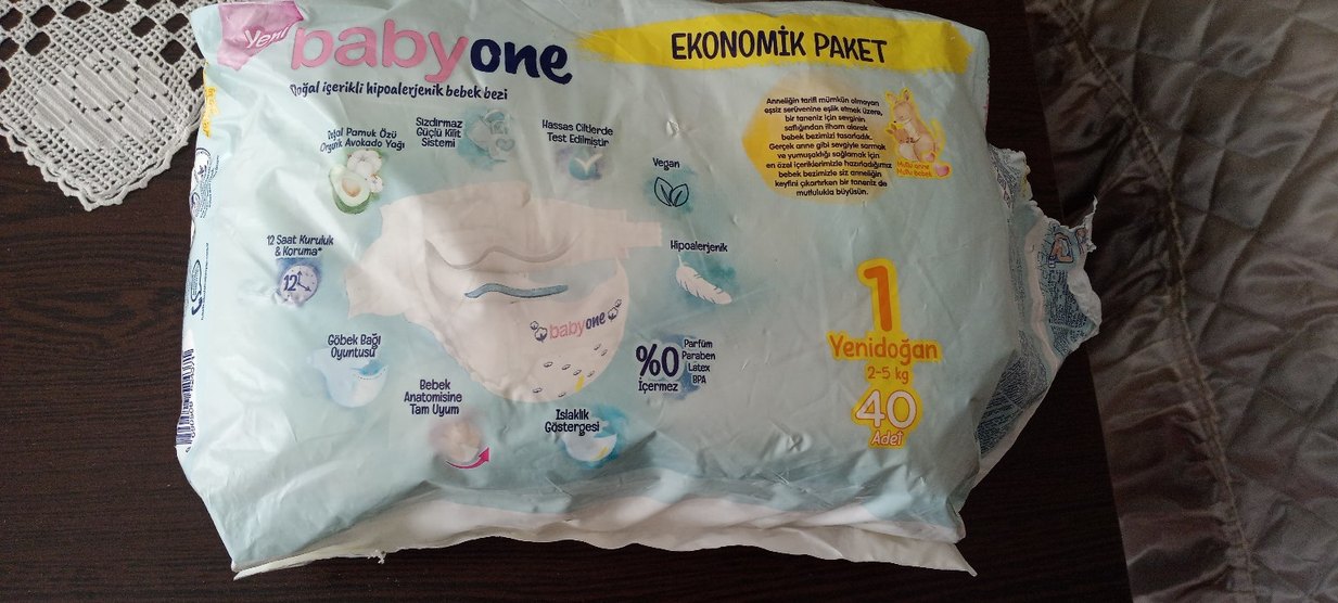 BabyOne Yenidoğan Bebek Bezi No:1 40 Adet - Görsel 2