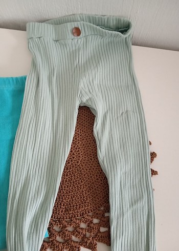 Turkuaz Triko Kız Tayt - Görsel 2