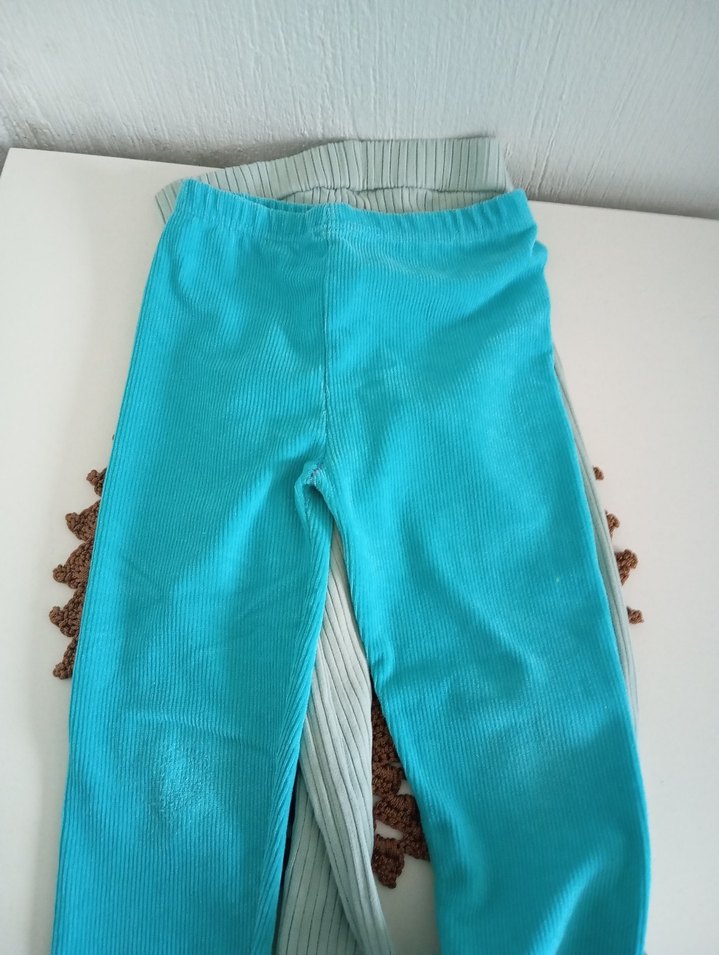 Turkuaz Triko Kız Tayt - Görsel 4