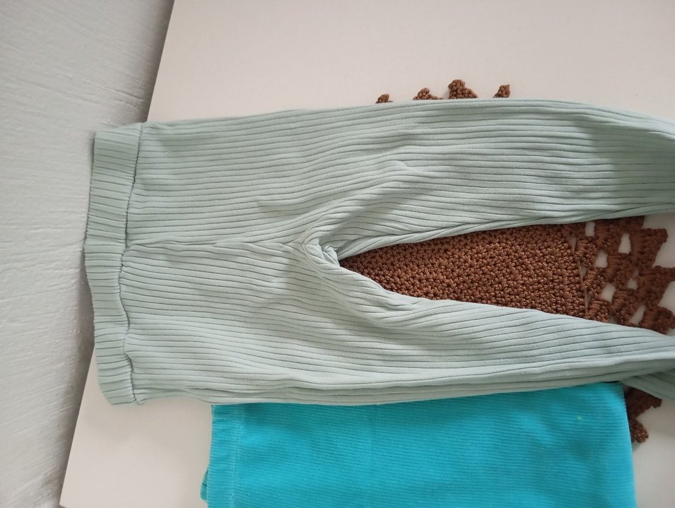 Turkuaz Triko Kız Tayt - Görsel 3