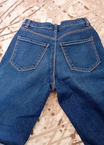 Kadın Lacivert Bol Kesim Mini Denim Şort - Görsel 2