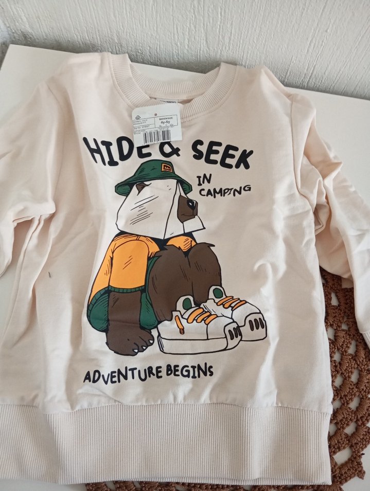 Erkek Çocuk Pamuklu Baskılı Sweatshirt - Görsel 2