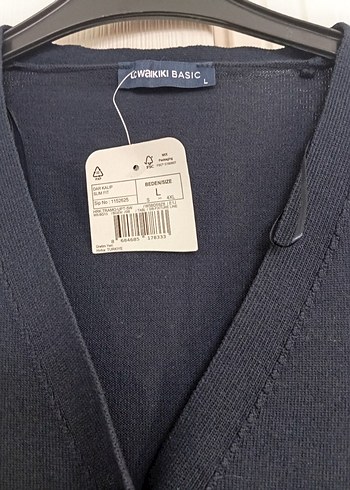 Düğmeli Lacivert Kadın Hırka - Görsel 2