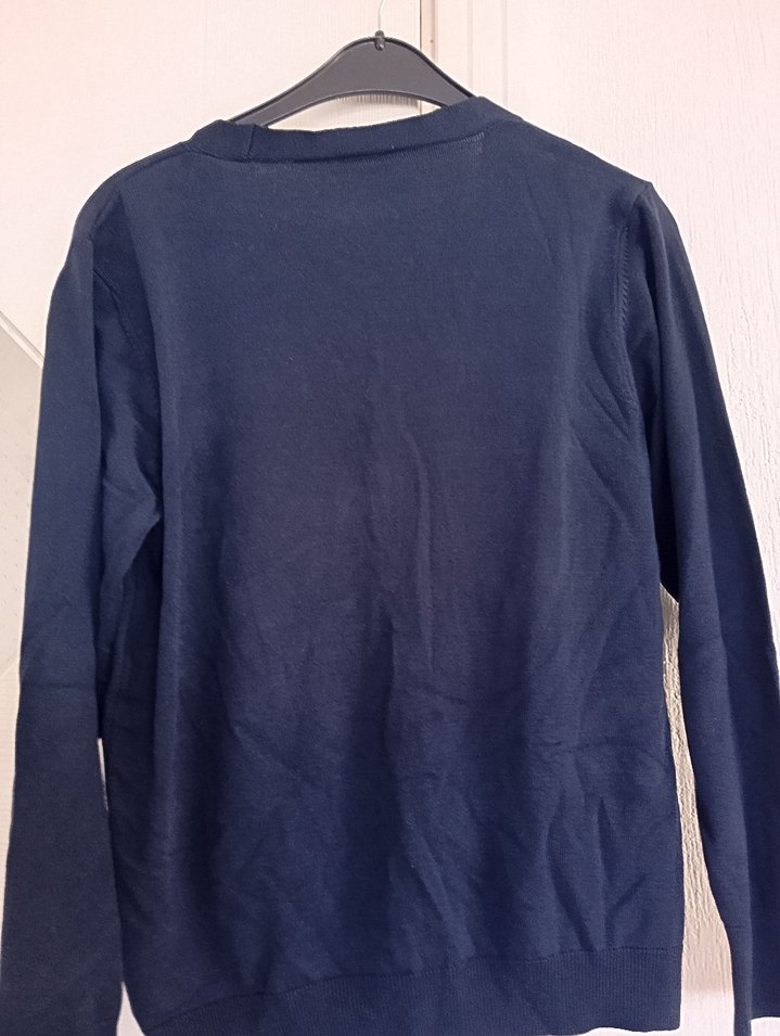 Düğmeli Lacivert Kadın Hırka - Görsel 3