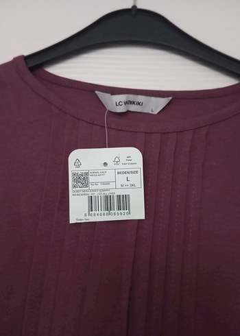 Bordo Uzun Kollu Basic Kadın Bluz - Görsel 2