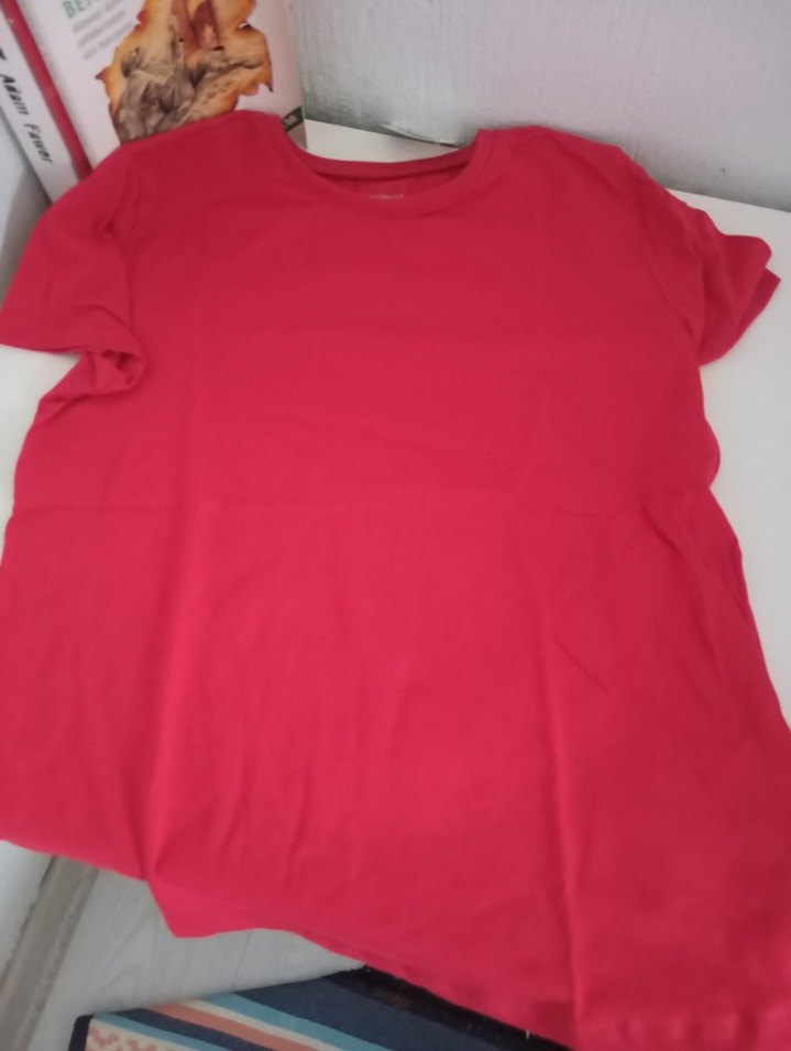 Kız Çocuk Kırmızı Kısa Kollu Tişört - Görsel 2