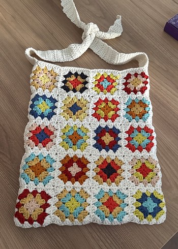 Örgü Bohem Çok Renkli Kadın Çanta ölçü 30*40cm