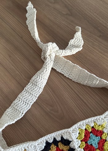 Tasarımcı Örgü Bohem Çok Renkli Kadın Çanta ölçü 30*40cm