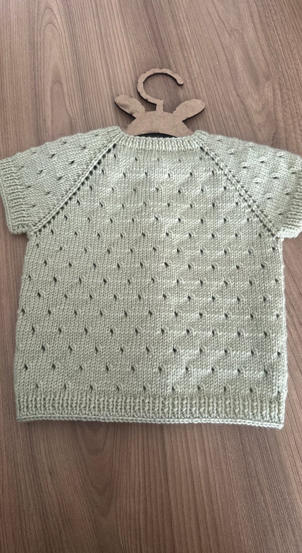 Mint  yeşili  Örgü beymen model yelek - Görsel 4