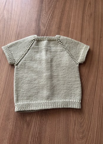 Mine yeşili Erkek Çocuk Örgü yelek - Görsel 2