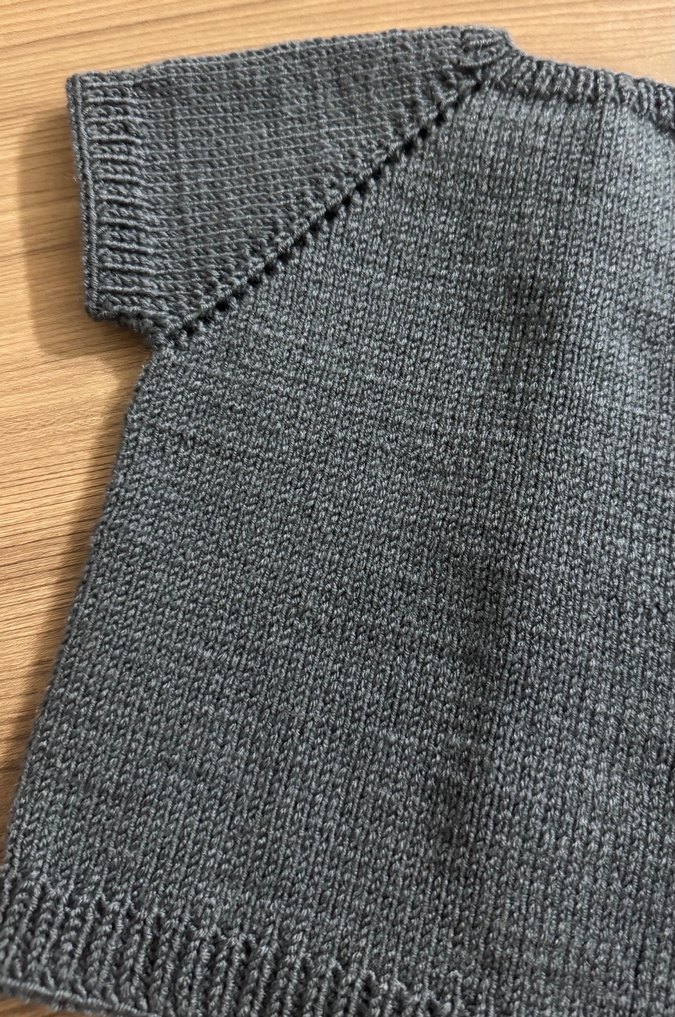 Erkek Çocuk Gri snopyy Örgü yelek - Görsel 3