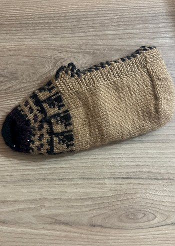 Bej Örgü Patik - Görsel 3