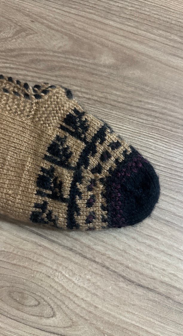 Bej Örgü Patik - Görsel 2