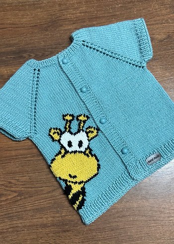 Erkek Çocuk Renkli Örgü Kısa Kollu Hırka - Görsel 2