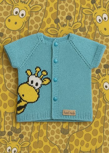 Erkek Çocuk Renkli Örgü Kısa Kollu Hırka - Görsel 5