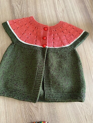 Handmade karpuz bebek yeleği