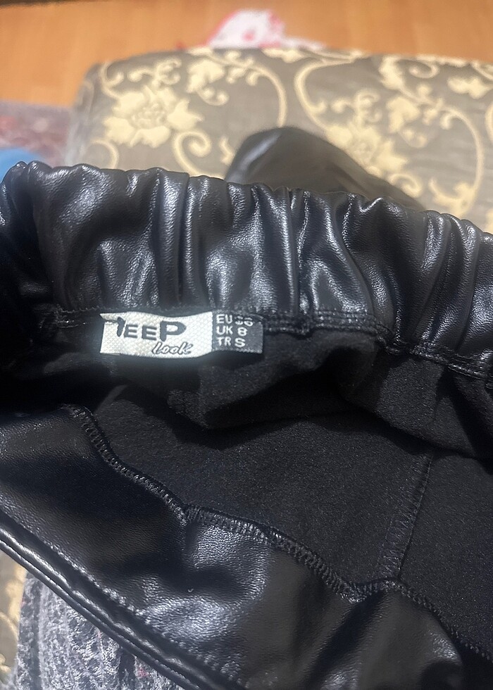 Suni deri şort etek - Görsel 3