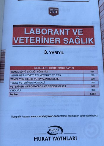 Laborant ve Veteriner Sağlık 2. Sınıf 3. Yarıyıl Kitabı - Görsel 2