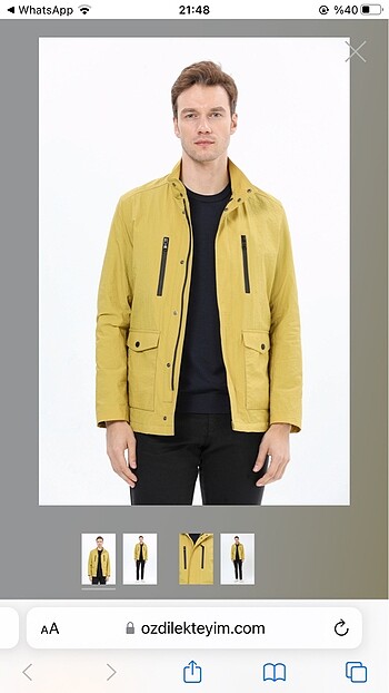 Finesuits Erkek Mont Hardal renk 56 beden