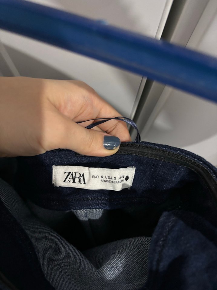 Zara jean straplez elbise - Görsel 3