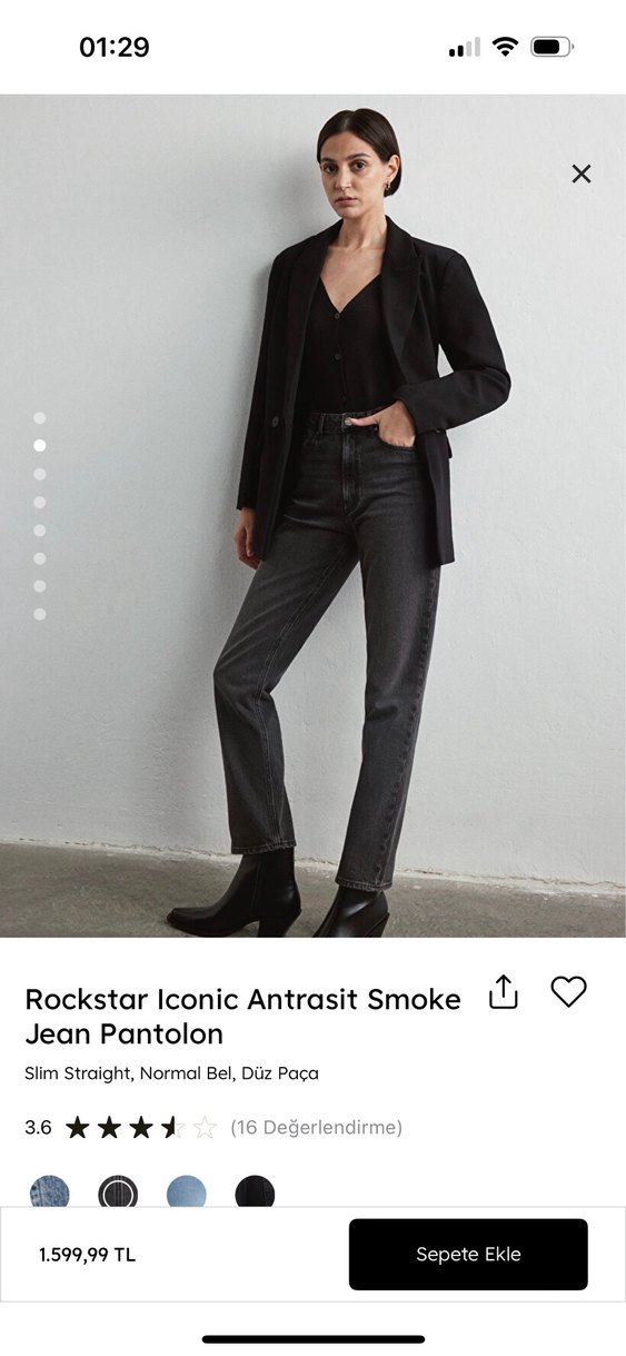 Mavi marka jean Rockstar Iconic Antrasit Slim Jean Pantolon - Görsel 2