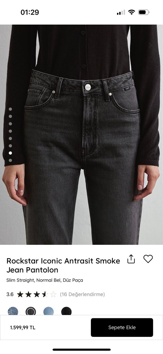 Mavi marka jean Rockstar Iconic Antrasit Slim Jean Pantolon - Görsel 4