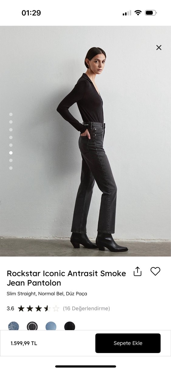 Mavi marka jean Rockstar Iconic Antrasit Slim Jean Pantolon - Görsel 3