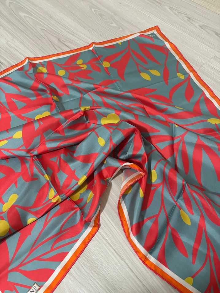 Alemine %100 ipek eşarp - Görsel 5