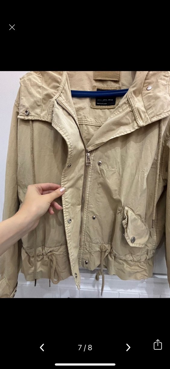 Bej Kemerli Kadın Ceket - Görsel 5