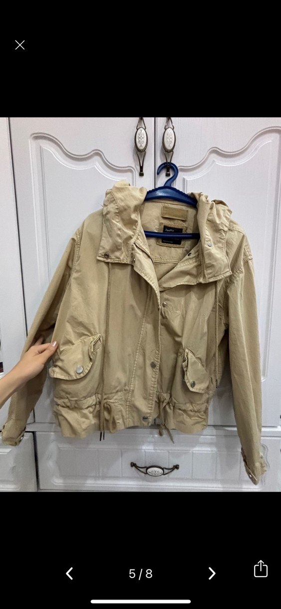 Bej Kemerli Kadın Ceket - Görsel 4