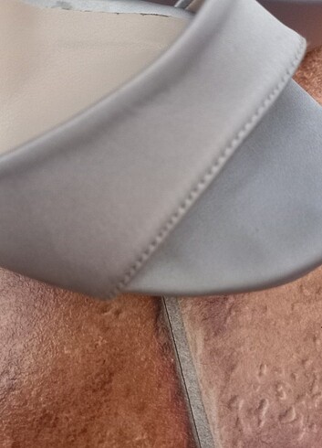 Gri platform abiye ayakkabı - Görsel 7