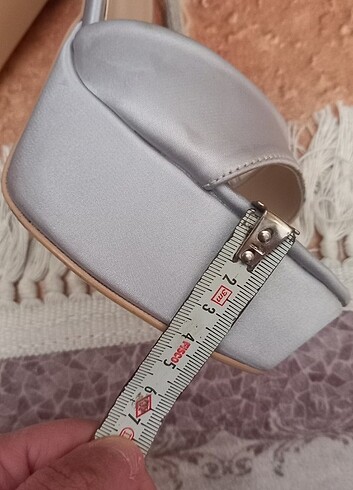 Gri platform abiye ayakkabı - Görsel 9