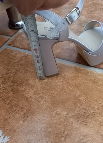 Gri platform abiye ayakkabı - Görsel 10