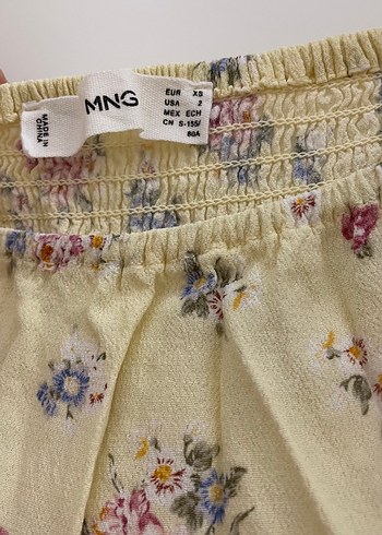 Mango Sarı çiçekli elbise