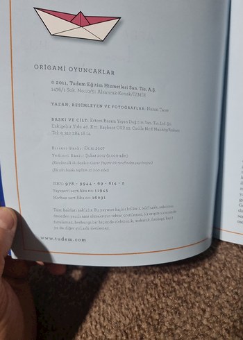 Beden Renk NAZAN TACER (ORİGAMİ OYUNCAKLAR)