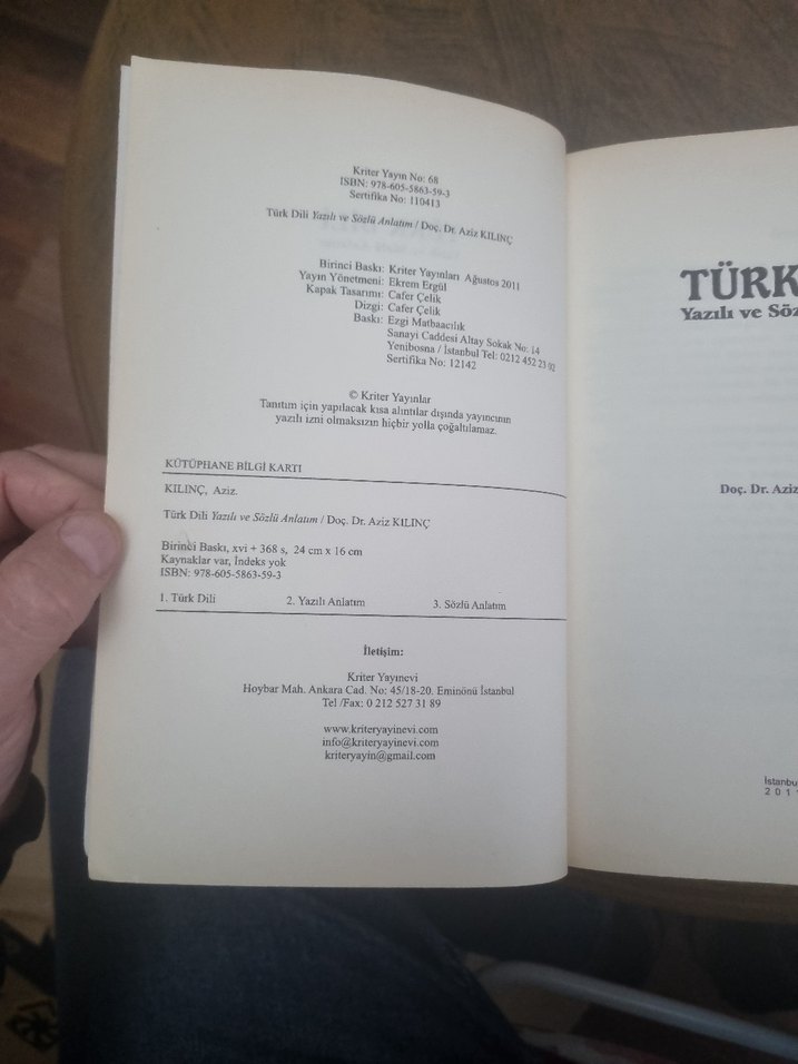 AZİZ KILINÇ (Türk Dili Yazılı ve Sözlü Anlatım) - Görsel 3