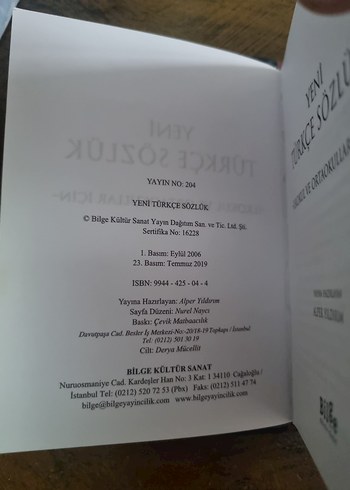Yeni Türkçe Sözlük - Alper Yıldırım - Görsel 3