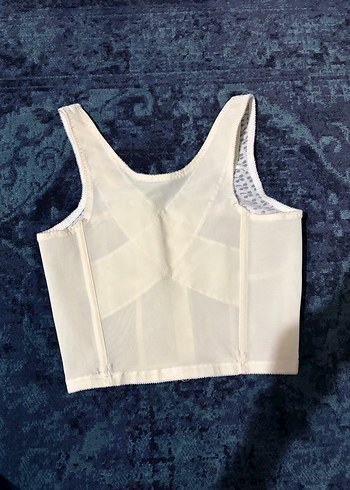 Dantelli Beyaz Vintage Büstiyer - Görsel 2