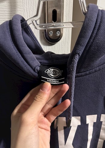 m Beden mavi Renk Mavi Kadın Kapüşonlu Oversize Sweatshirt